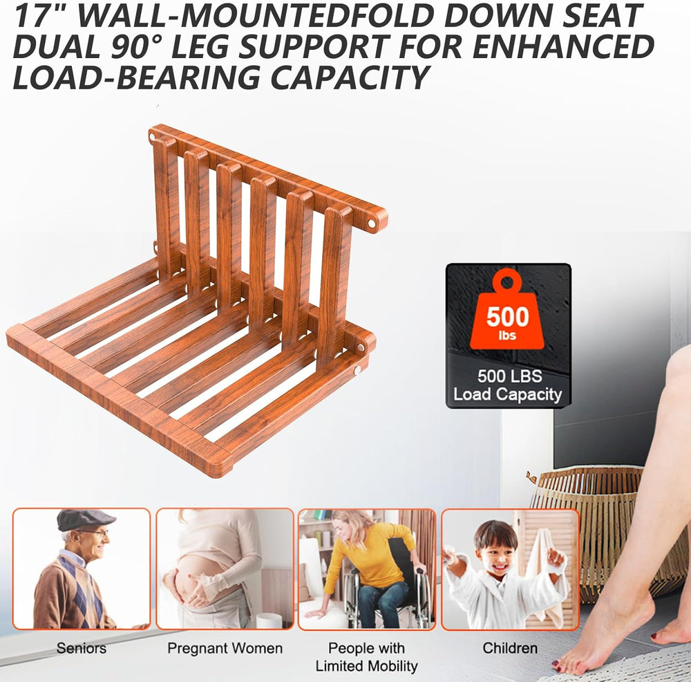 The folding stool is made of beech wood and can withstand 400 pounds. The sur...