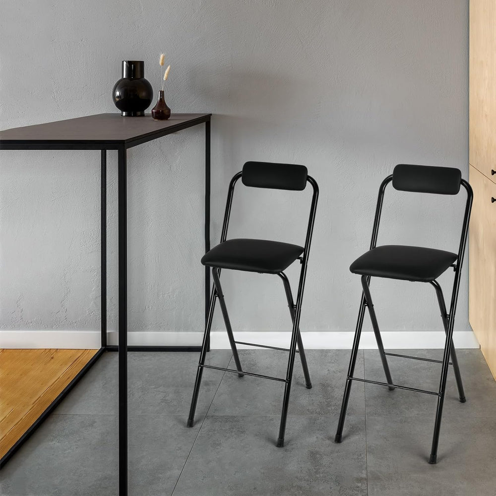Thyle 1 Pcs Folding Bar Stool with Backrest Counter Height Seat,25.5 Inch | T...