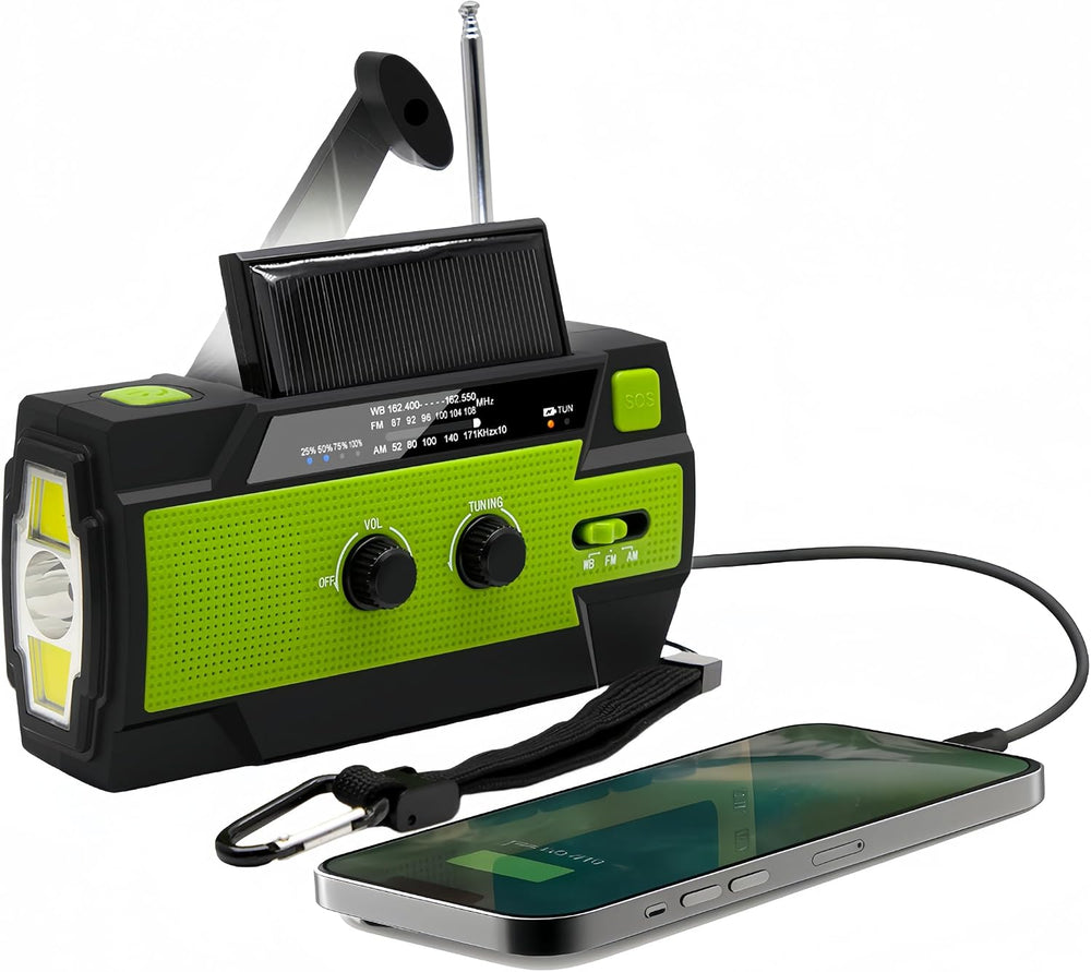 NOAA Emergency Weather Radio AM/FM Hand Crank Solar Radio