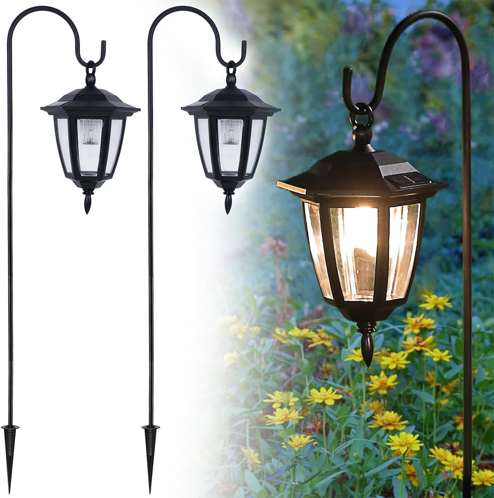 Dynaming 2 Pack Solar Hanging Lights Outdoor, Solar Powered Garden Decorative...