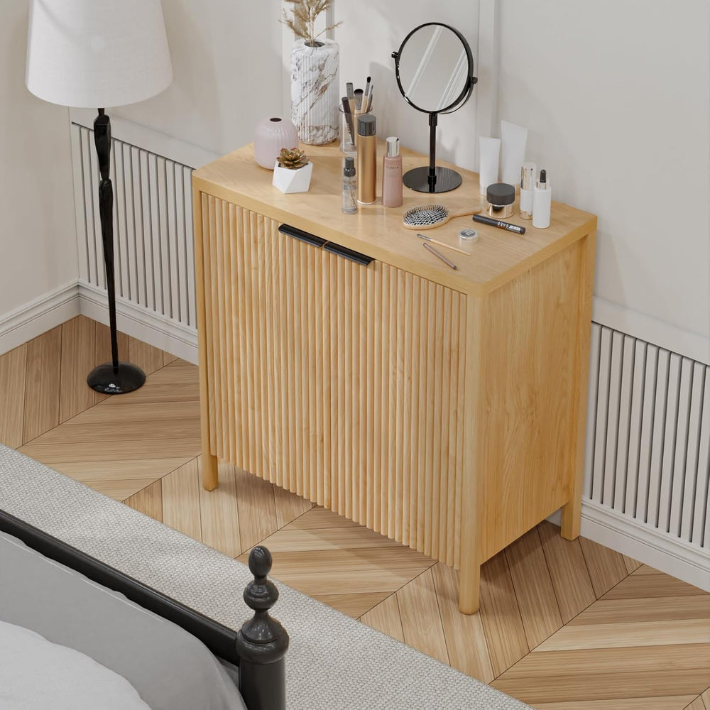 HOMMPA 31.5'' Sideboard Buffet Cabinet with Storage Fluted Sideboard ...