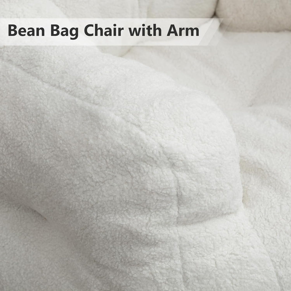 Hommoo Bean Bag Chair Large Bean Bag Chair for Adults with Armrest Comfy Bean...