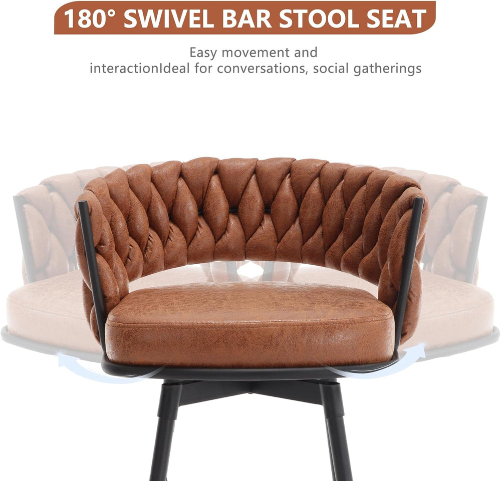 BV Counter Height Bar Stools Set of 4, 26 inch Seat Height Bar Stools, 180° S...