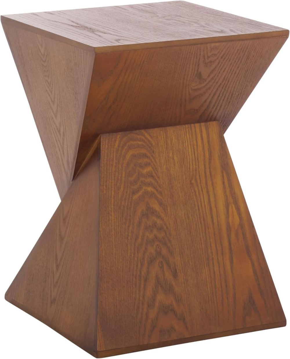 SAFAVIEH Home Collection Rahan Modern Walnut Brown Pedestal End Table (Fully ...