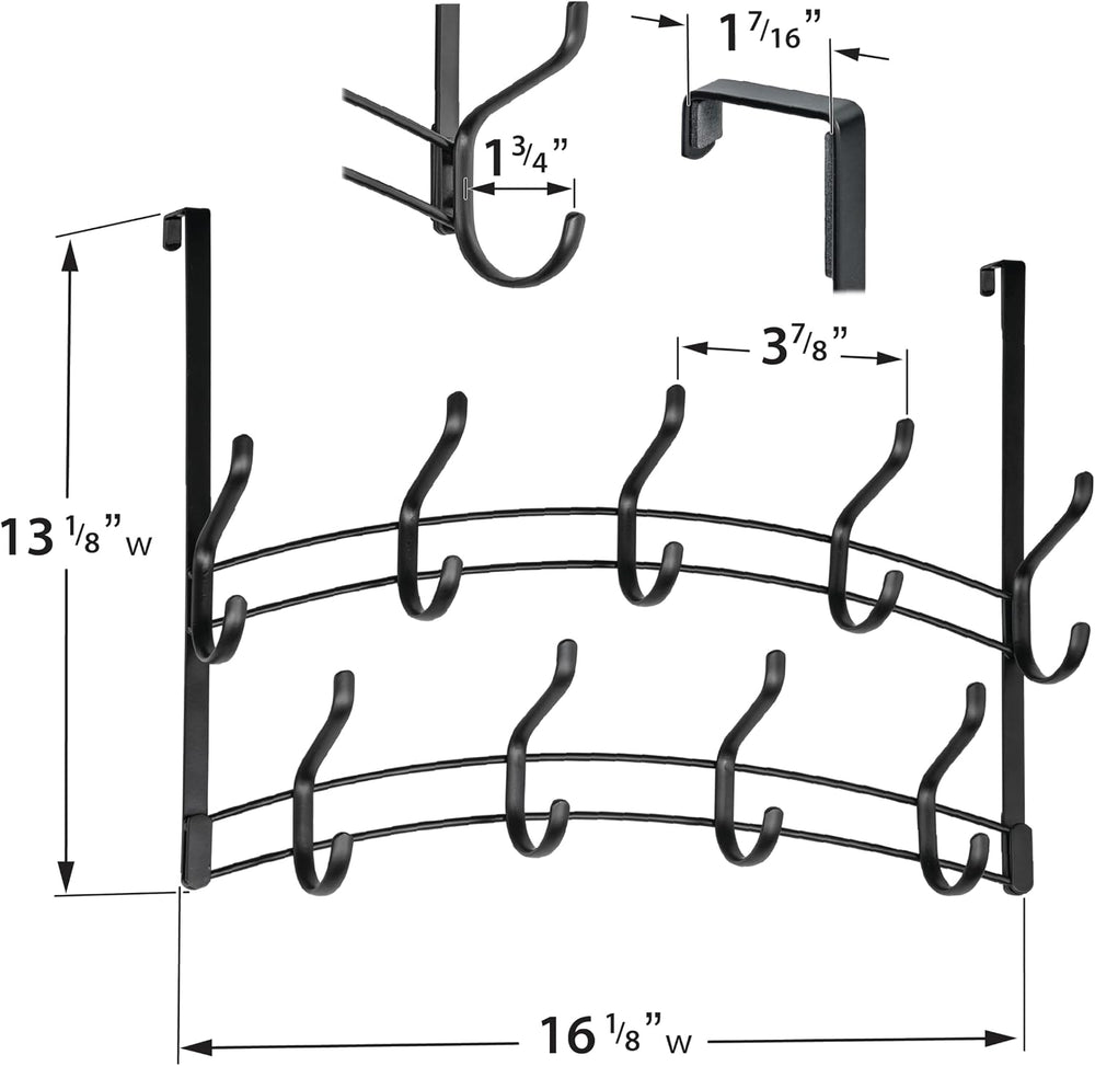 LYNK Professional® Home™ Over the Door Hooks - 18 Hook – Over the Door Coat R...