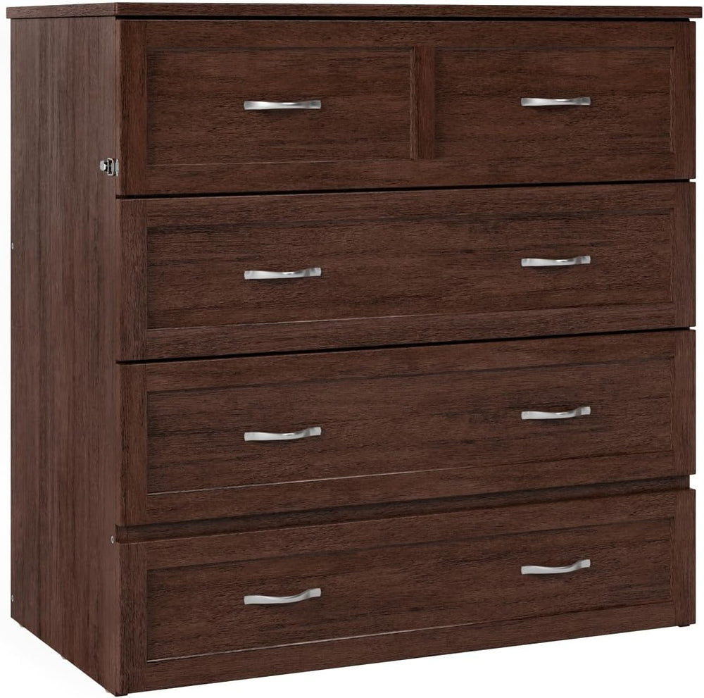 AFI, Northfield Murphy Bed Chest Twin XL with 6" Mattress, Burnt Amber