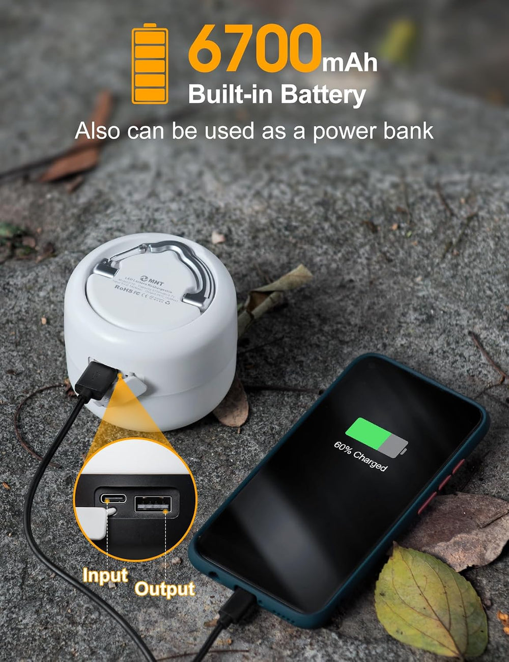ZMNT LED Camping Lantern Rechargeable 1000LM, Up to 300H Running Time Camping...
