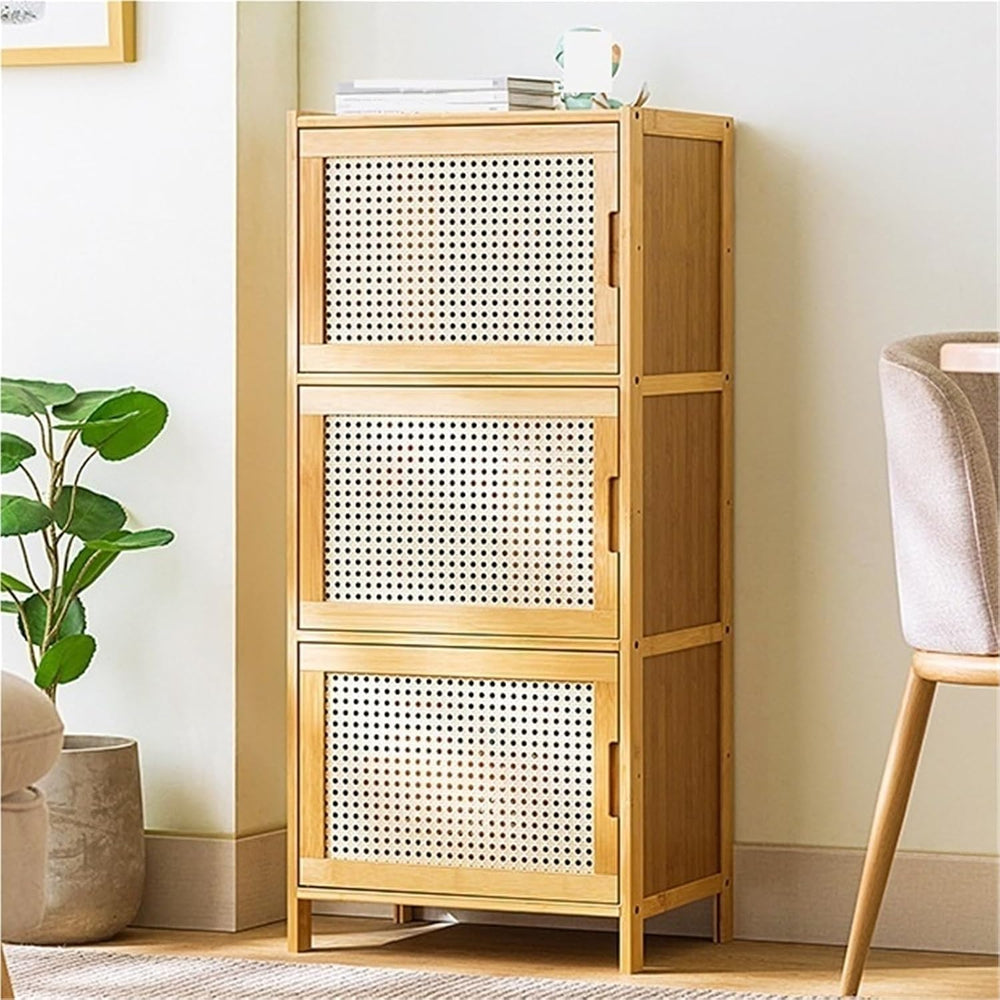 Narrow Kitchen Pantry Cabinet with Doors Storage Rack for Spices Free Standin...