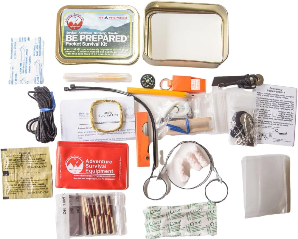 Be Prepared® Pocket Survival Kit PSK Holder not Included