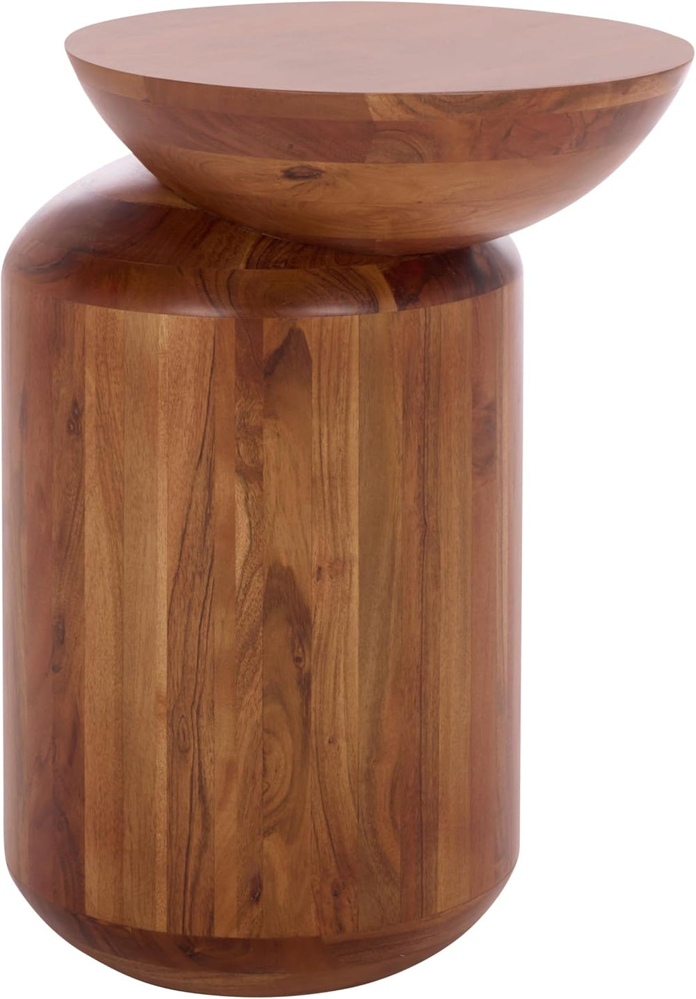 SAFAVIEH Home Collection - Masew Solid Wood Accent Table with Sculptural Stac...