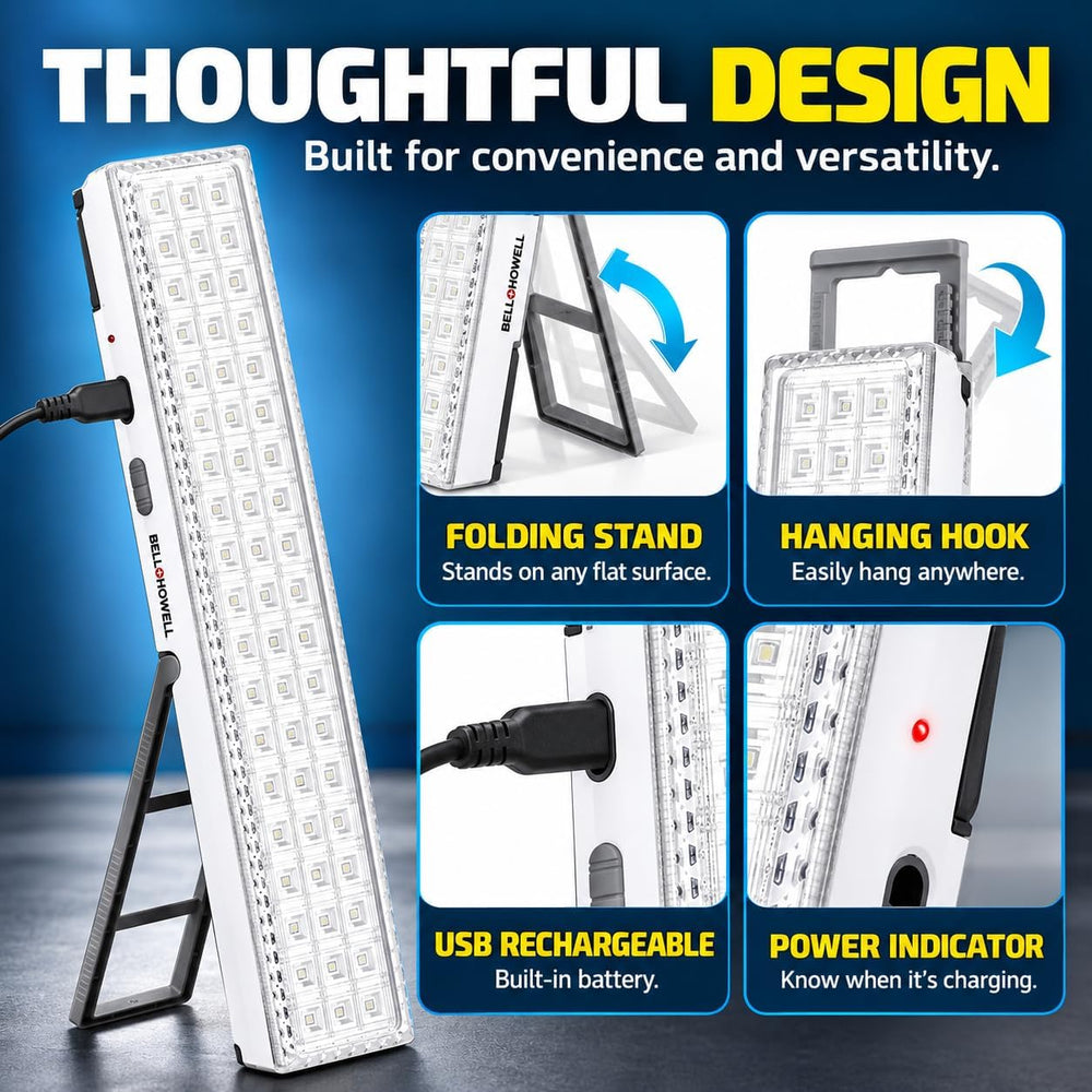 BELL+HOWELL Portable Light Bar, Rechargeable Lights for Home, As Seen on TV