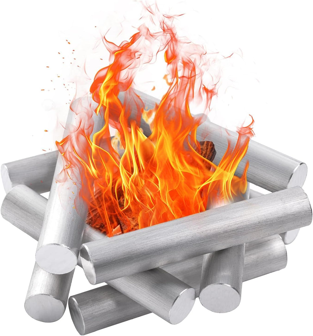 10-Pack 99% Pure Magnesium Fire Starter Rods (3.5x0.63 Inch)