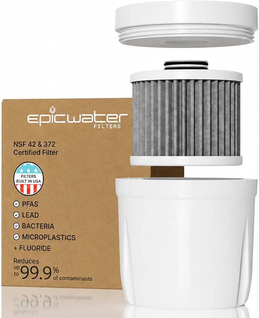 Epic Pure XP Pitcher Water Filter Replacement with Housing, 100 Gallon