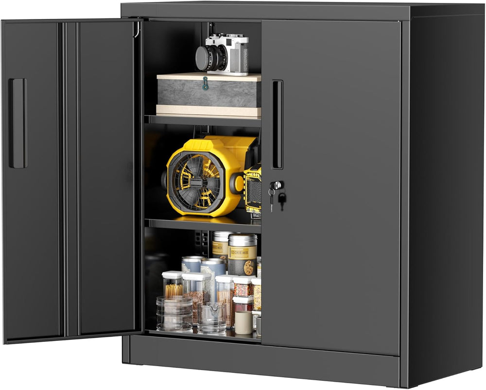 Greenvelly Metal Storage Cabinet, 36" Steel Garage Cabinet with Doors an...