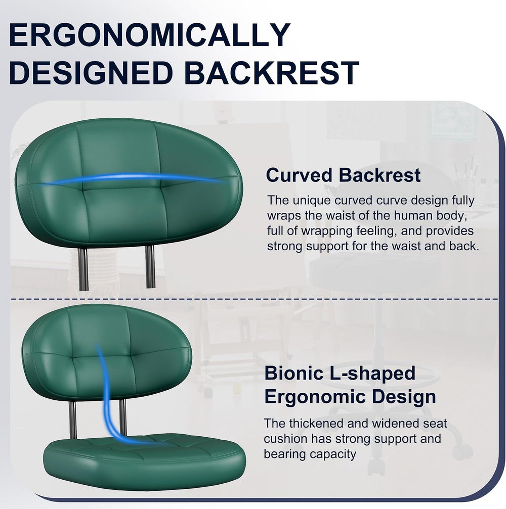 Misolant Drafting Chair, Armless Tall Office Chair with Footrest Ring for Sta...