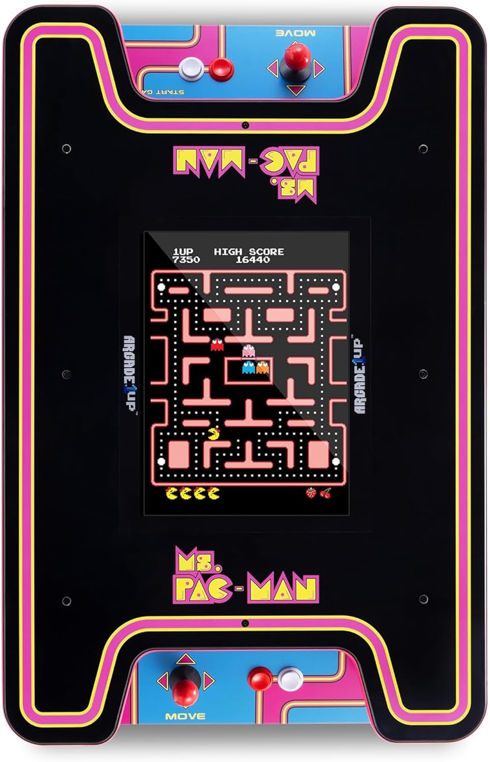 Arcade1Up Ms. PAC-MAN Head-to-Head Arcade Table, 12 Classic Games | Retro Hom...