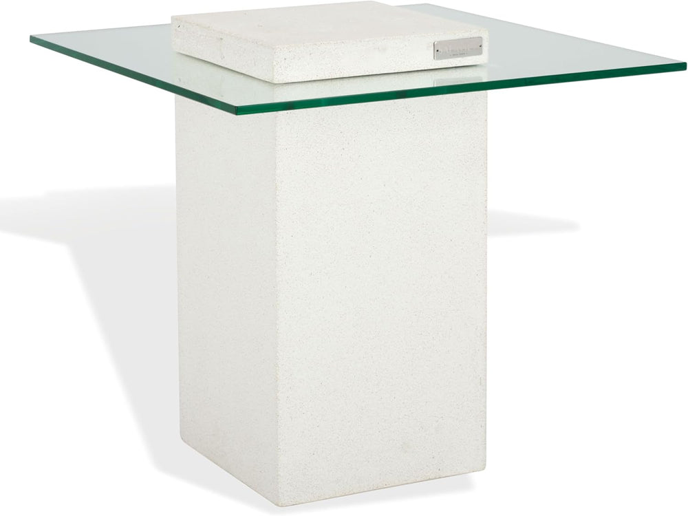 SAFAVIEH Couture Collection - Sophibeth Ivory Concrete and Glass Accent Table...