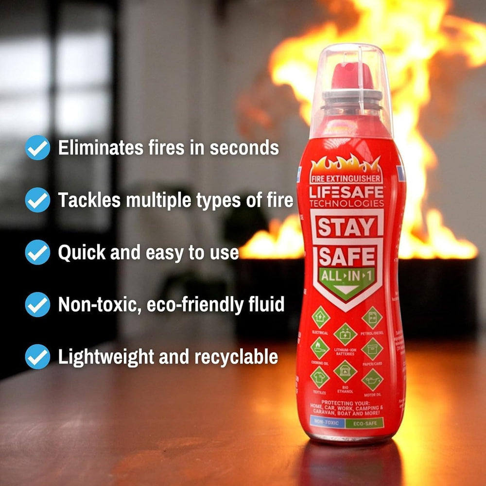 StaySafe All-in-1 Portable Fire Extinguishing Spray By LifeSafe Technologies ...