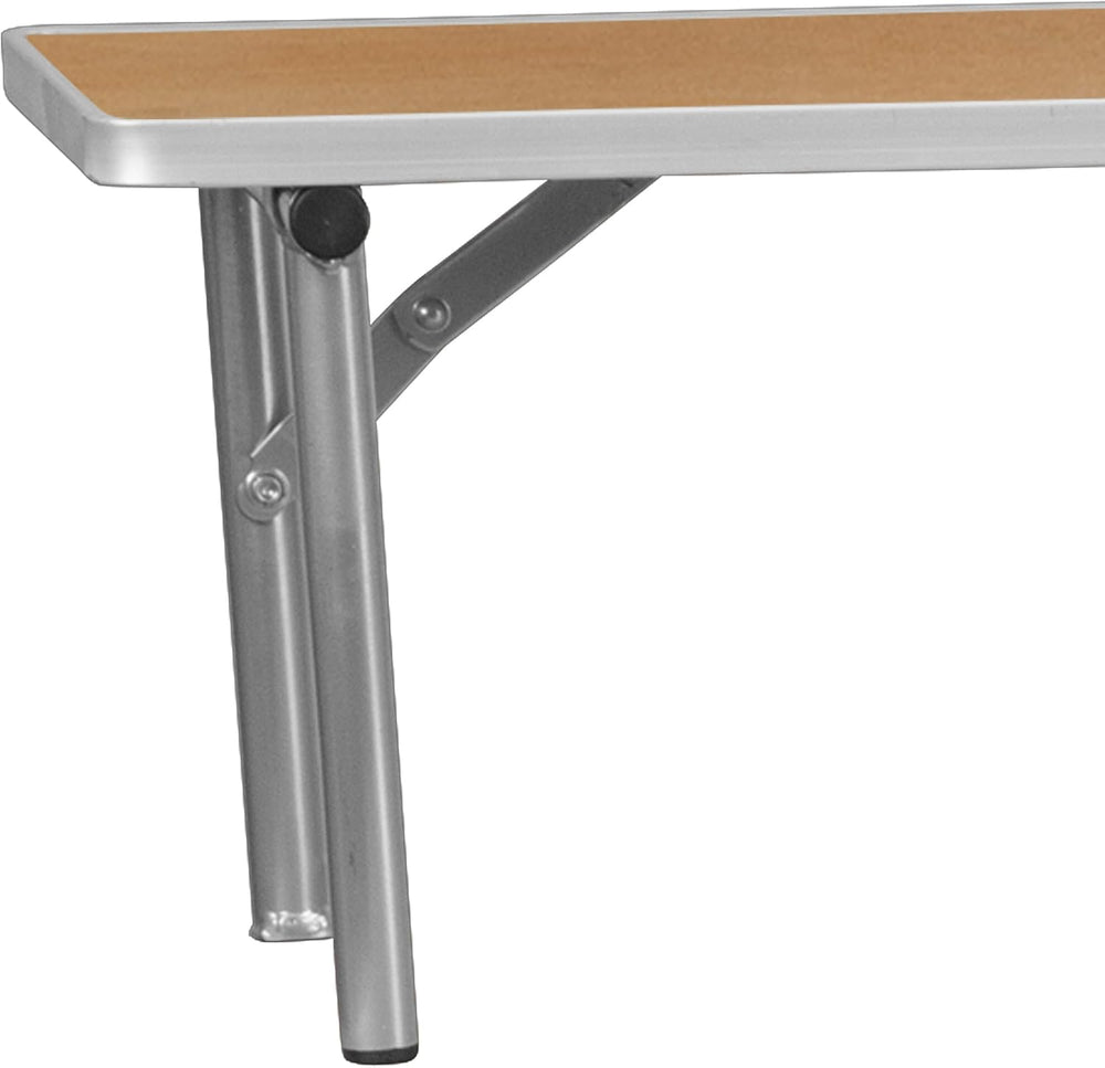 EMMA + OLIVER 72" x 12" x 12" Birchwood Bar Top Riser with Sil...