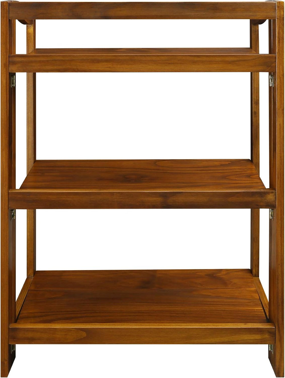 Casual Home Stratford 3-Shelf Folding Bookcase-Warm Brown