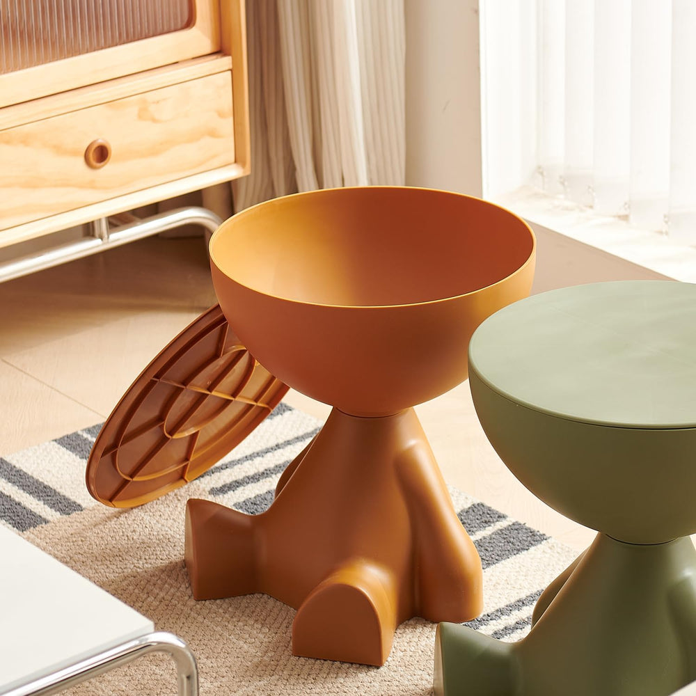 Circle Side Table, Round Modern End Table, Waterproof & Durable, Small Co...