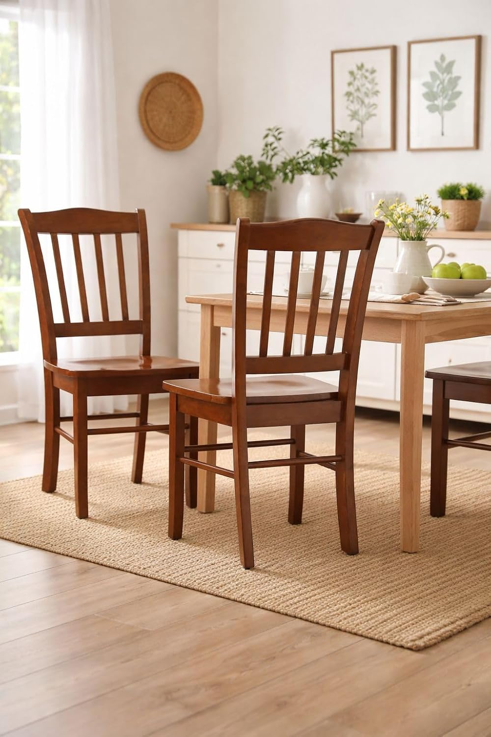 Boraam Shaker Dining Chairs, Set of 2 - Cocoa Walnut