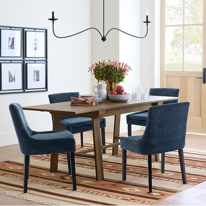 COLAMY Modern Dining Chairs Set of 6, Upholstered Corduroy Accent Side Leisur...