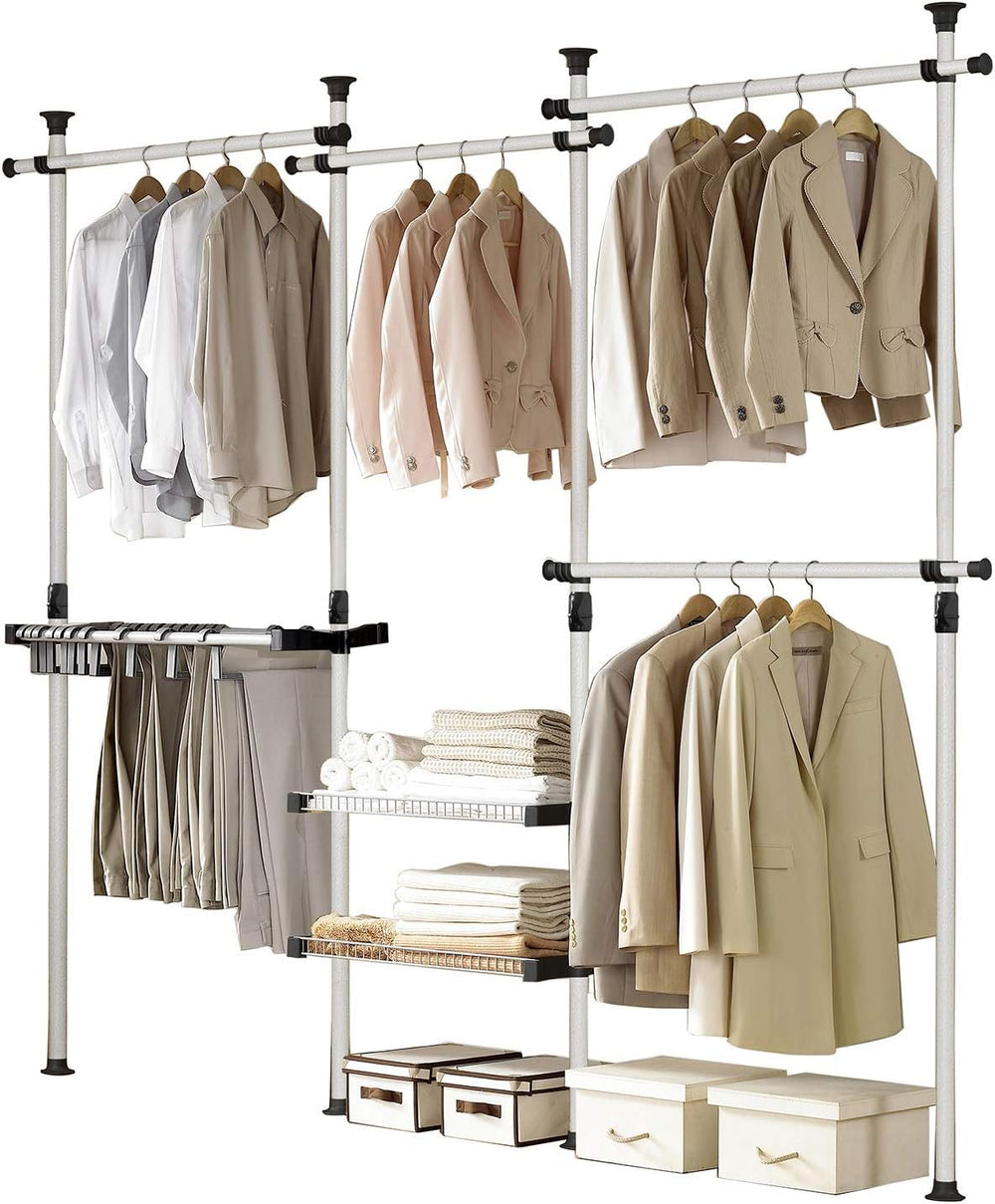 Prince Hanger Deluxe Pants & Shelf Hanger Heavy Duty One Touch Load 880LB...
