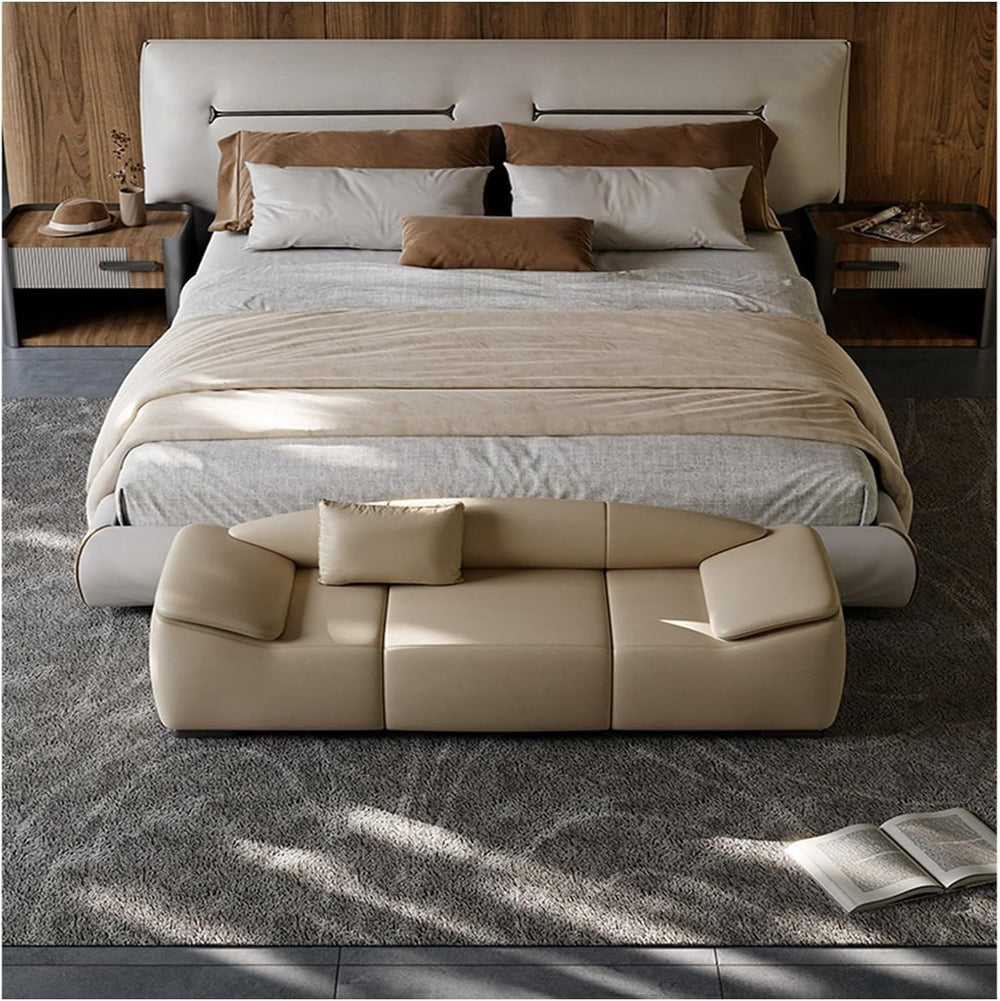 Modern Upholstered Bench for Living Room or End of Bed Use,Upholstered Long w...