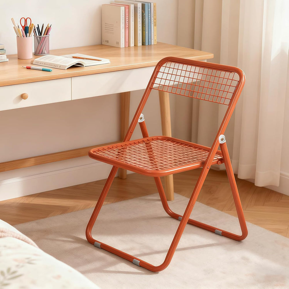 JPBSTO 2 Pack Folding Chair,All Orange Color,Single Piece,Foldable Space - Sa...
