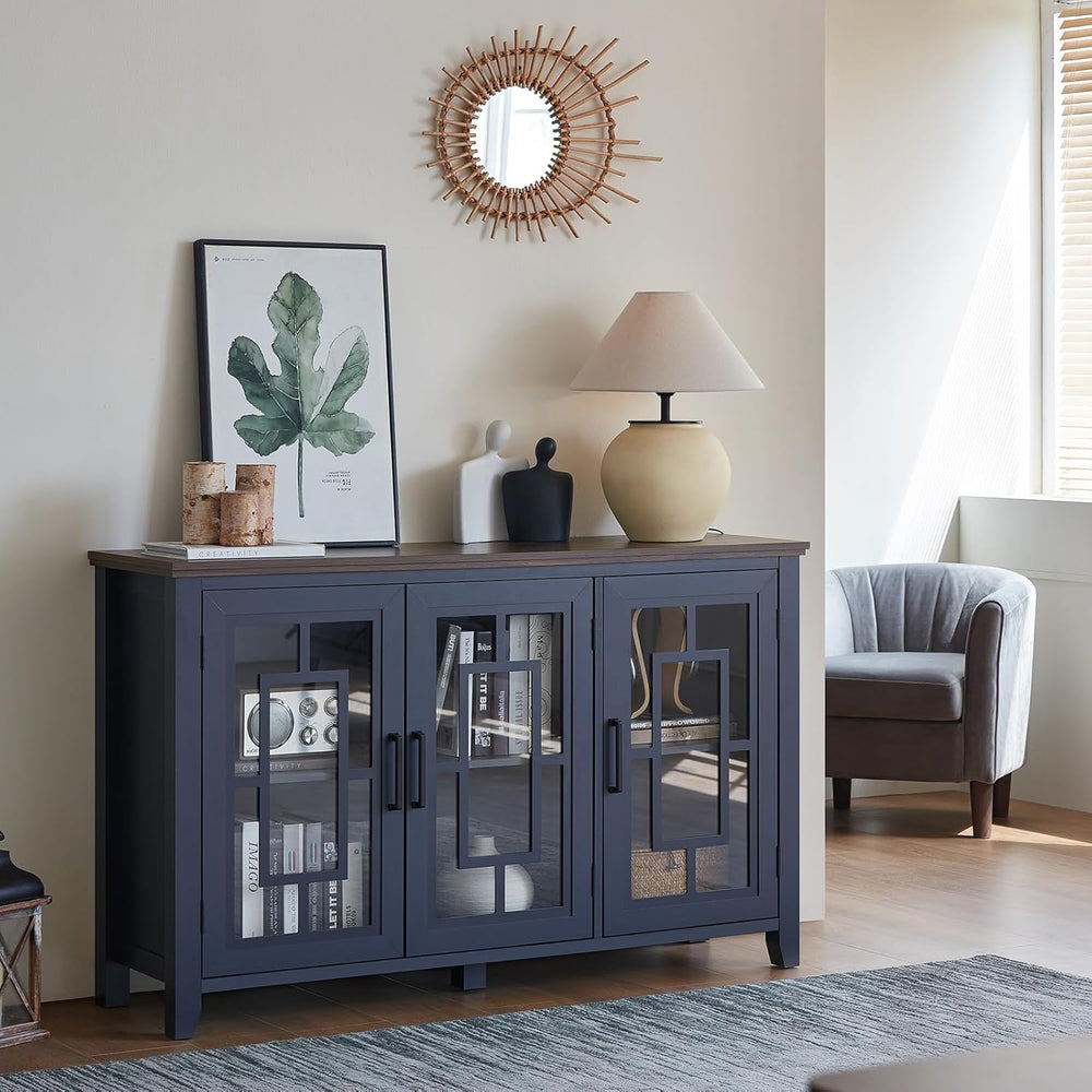 Joaxswe Large Sideboard Buffet Cabinet with Storage, 55" Farmhouse Crede...