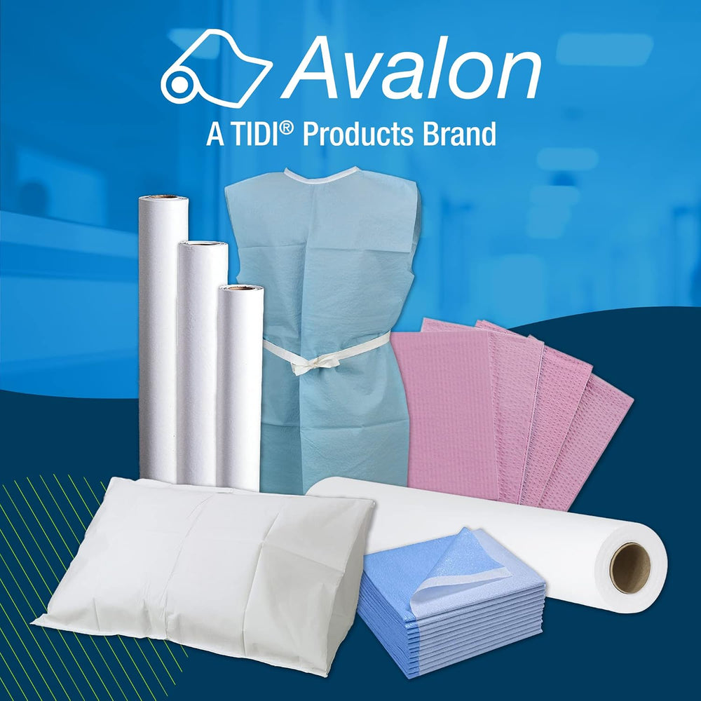 TIDI 613 Avalon Exam Table Paper, White, 18” x 125’ (Pack of 12) ― Standard C...