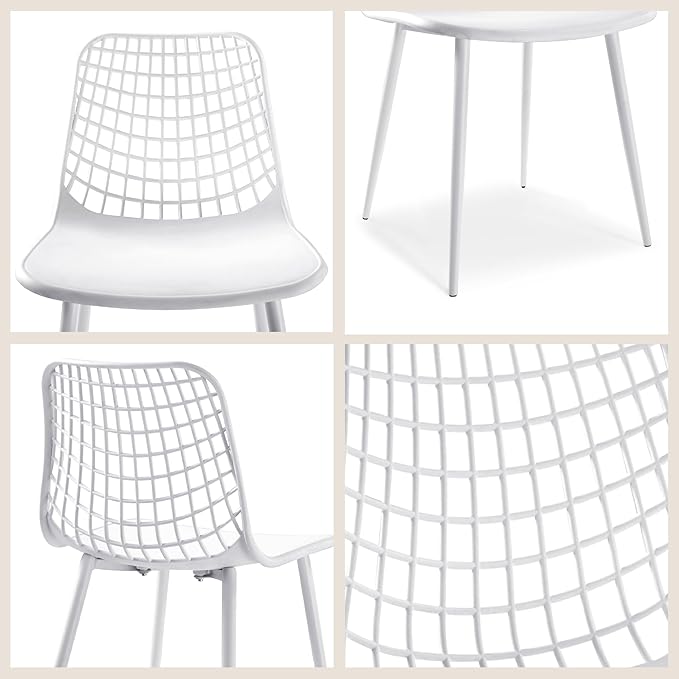 Poly & BARK Marais Modern Dining Chairs Set of 4 – Mid Century Modern Pla...
