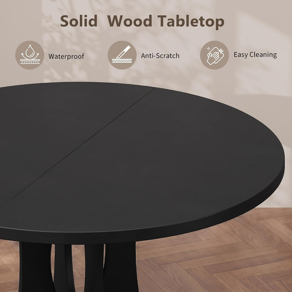 Einhomn 47.2-inch Round Dining Table, Kitchen Table for 4-6, Farmhouse Circle...