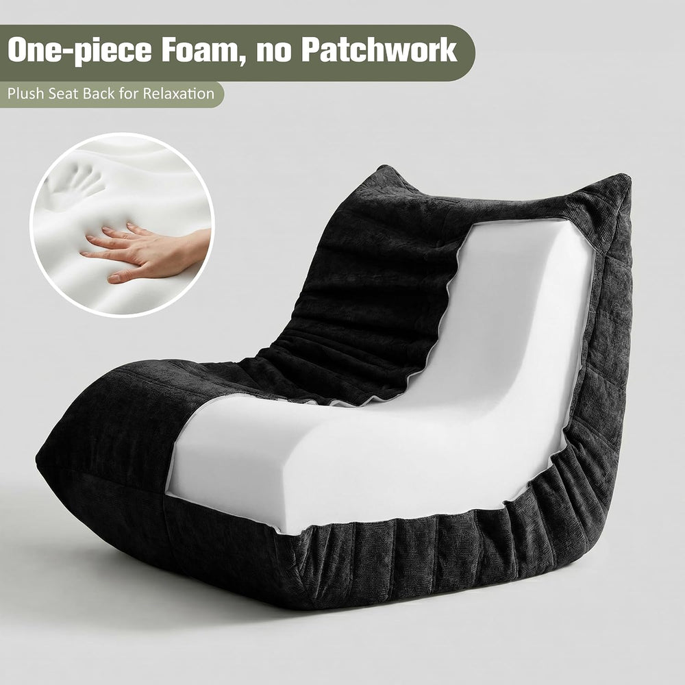 Vongrasig Bean Bag Chair for Adults, Line Fabric Lazy Sofa Couch, Memory Foam...