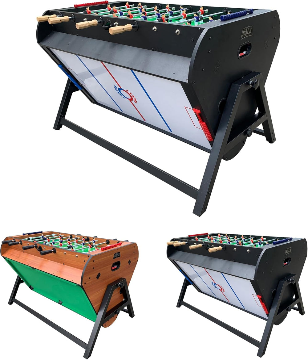 KICK Triplex 55″ Telescopic Rods 3-in-1 Swivel Multi-Game Table