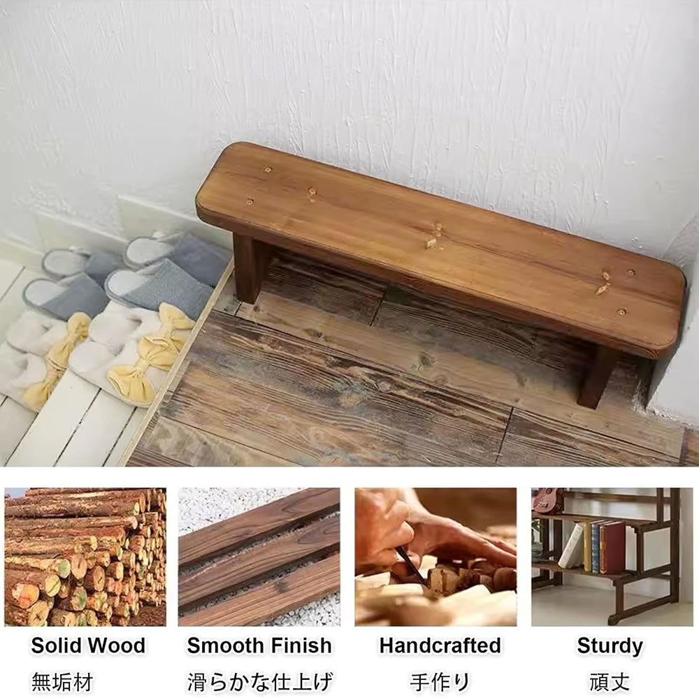End of Bed Wood Bench, Farmhouse Solid Wood Bench, Entryway Shoe Benches, 24/...