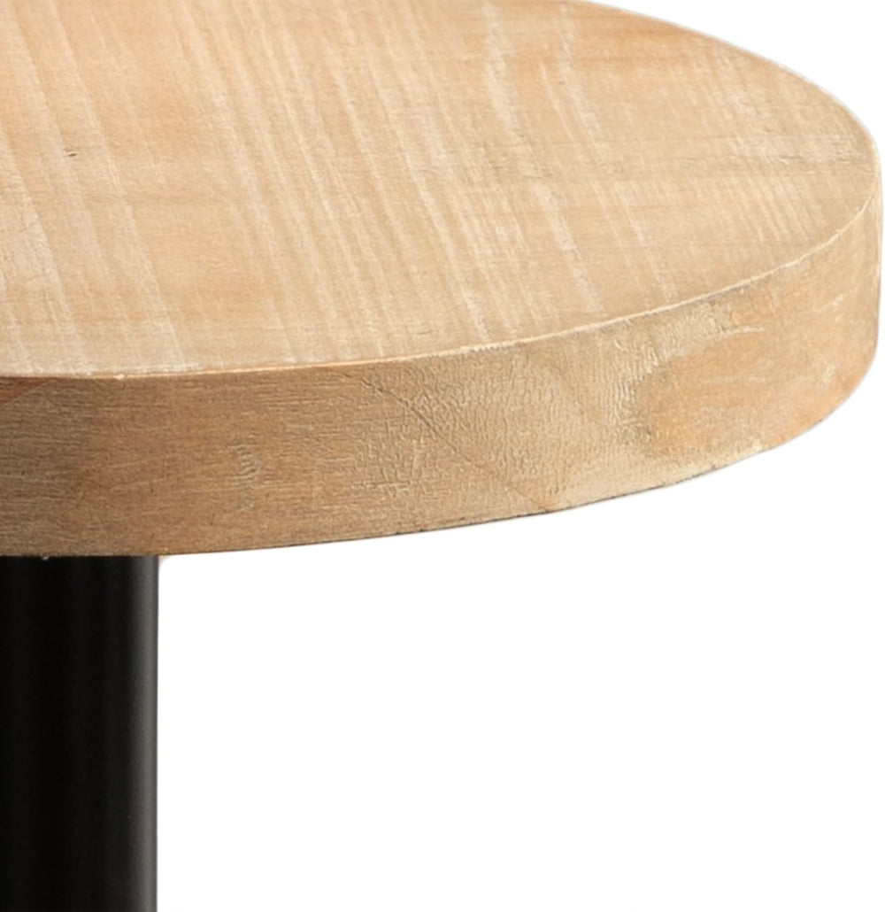 Kate and Laurel Stratton Round Pedestal Drink Table; 9 x 9 x 22; Hazelnut Bro...