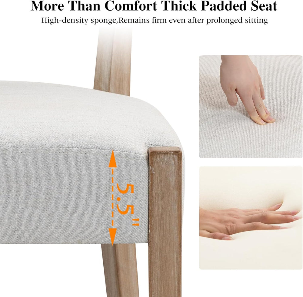 ZJhome Dining Chairs Set of 4, Mid-Century Modern Wooden Kitchen Chairs with ...
