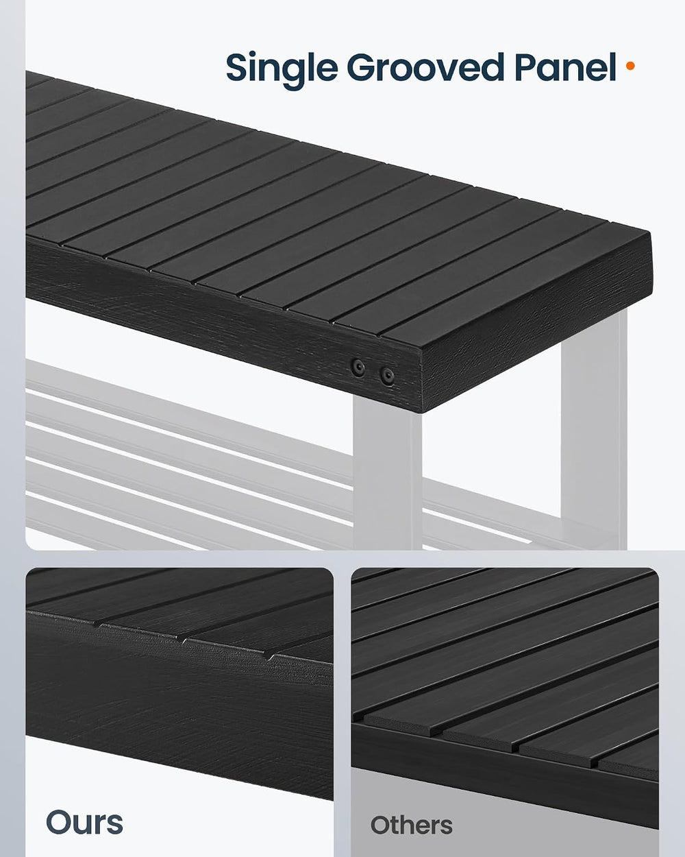 SONGMICS HOME 3-Tier Bamboo Shoe Bench, Shoe Rack, for Entryway Bathroom Bedr...