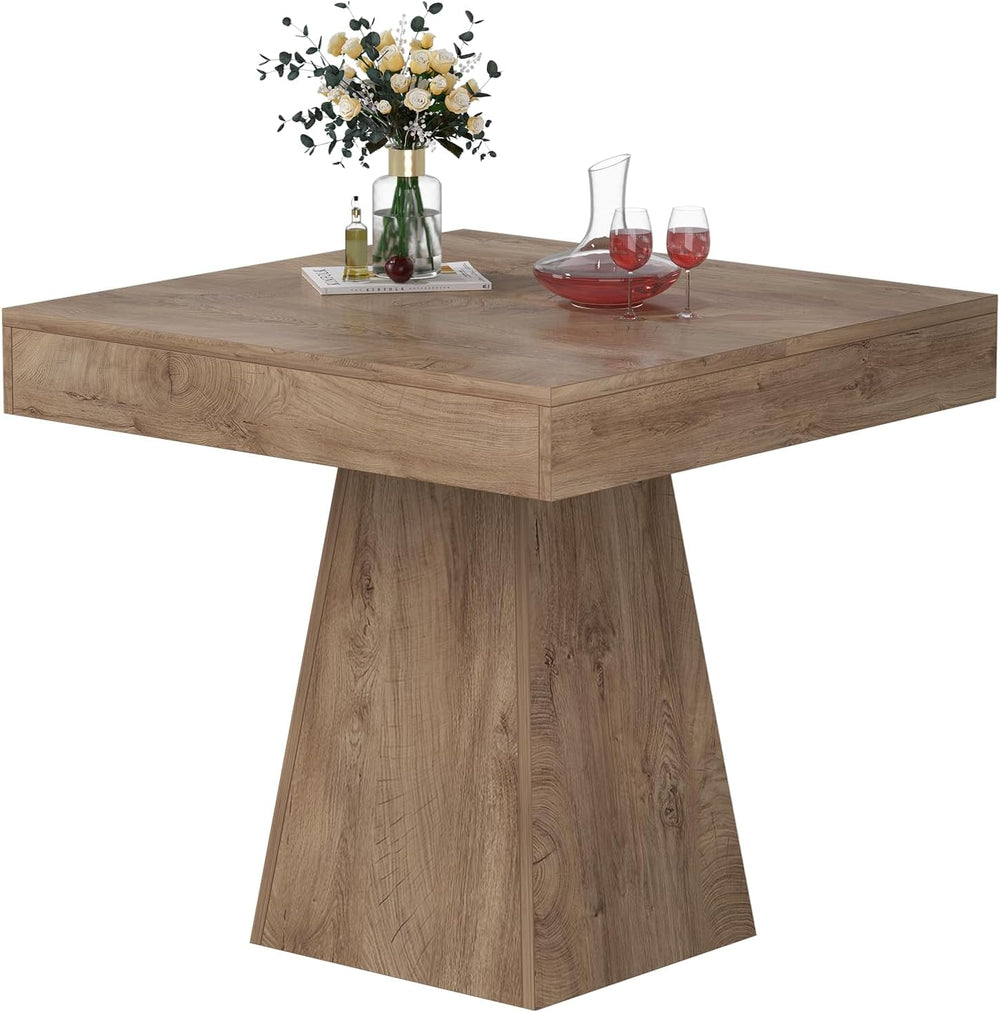 Square Dining Table, 31.5-inch Dinner Table for 2-4 People, Kitchen Table wit...