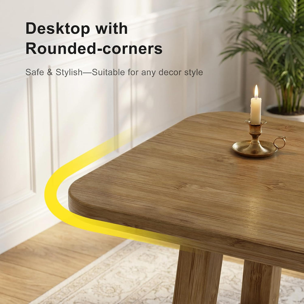 39.4" Solid Bamboo Entryway Console Table, Sofa Table Behind Couch, Narr...