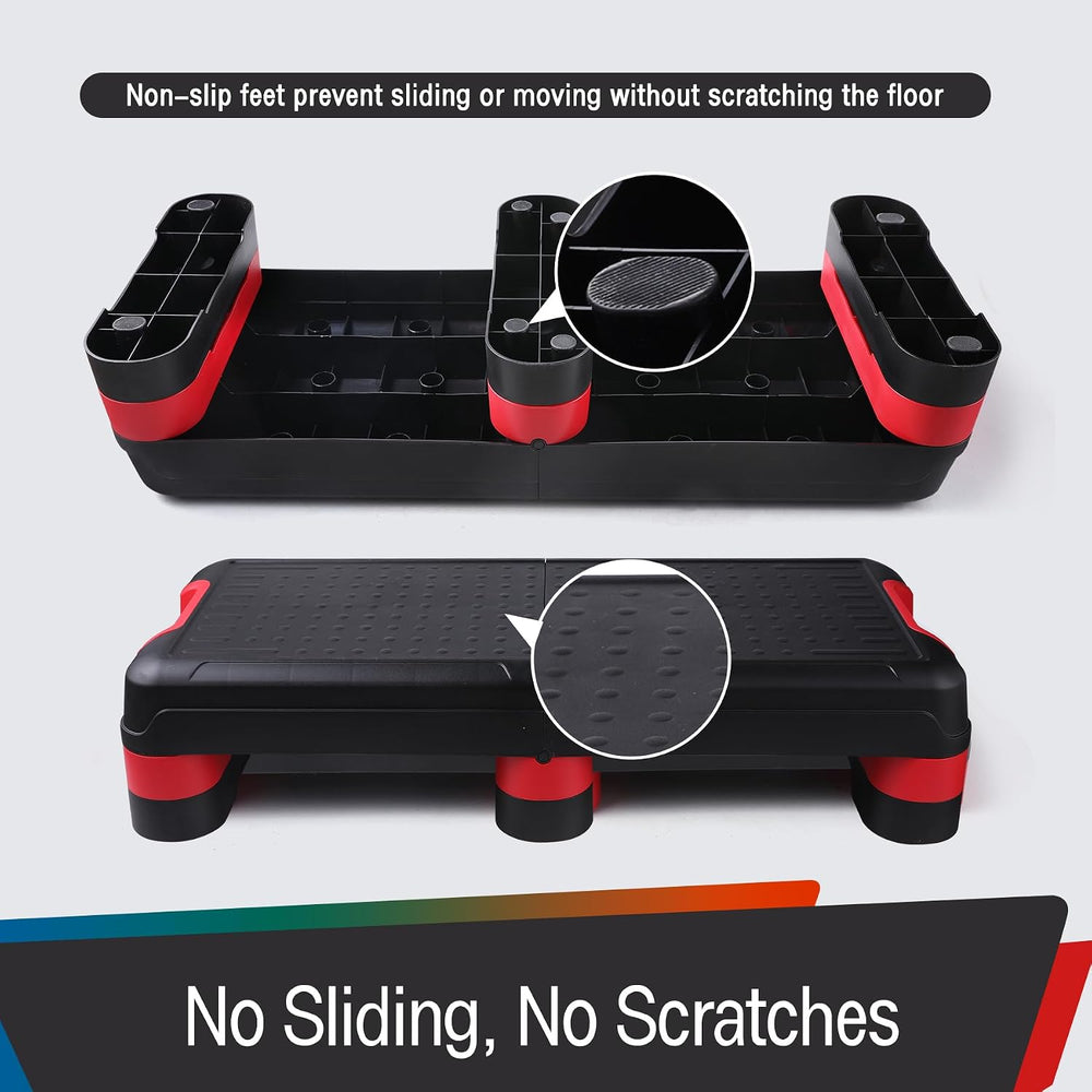 33.5" Foldable Aerobic Step Platform for Home Workout, 3 Heights