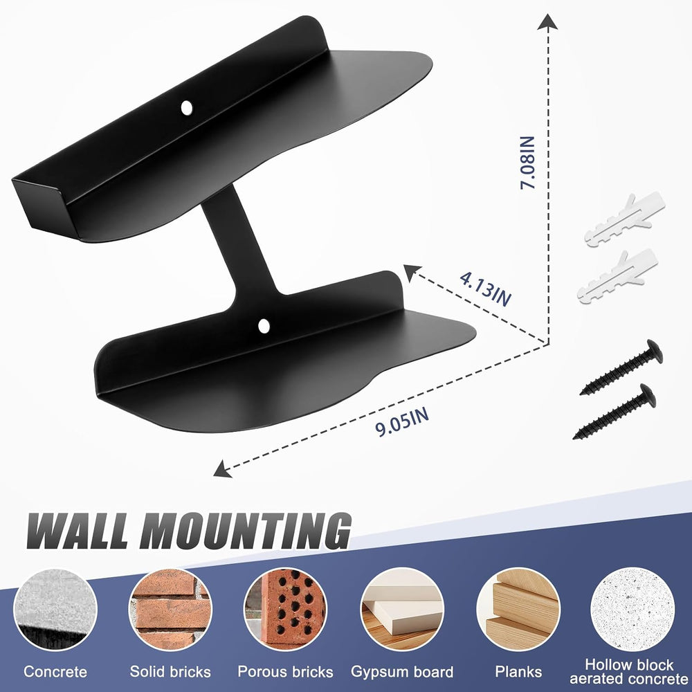 2 Pcs Floating Shoe Display Shelves, H-Type Sturdy Levitating Wall Shelf, Sne...