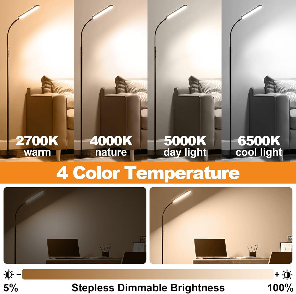 marctronic Floor Lamp, 18W 1800LM Super Bright LED Floor Lamp with Remote &am...