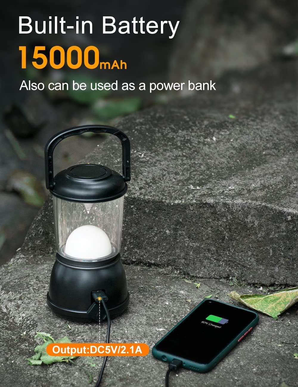 LED Camping Lantern Rechargeable, Up to 336H Running Time Super Tent Light, 1...
