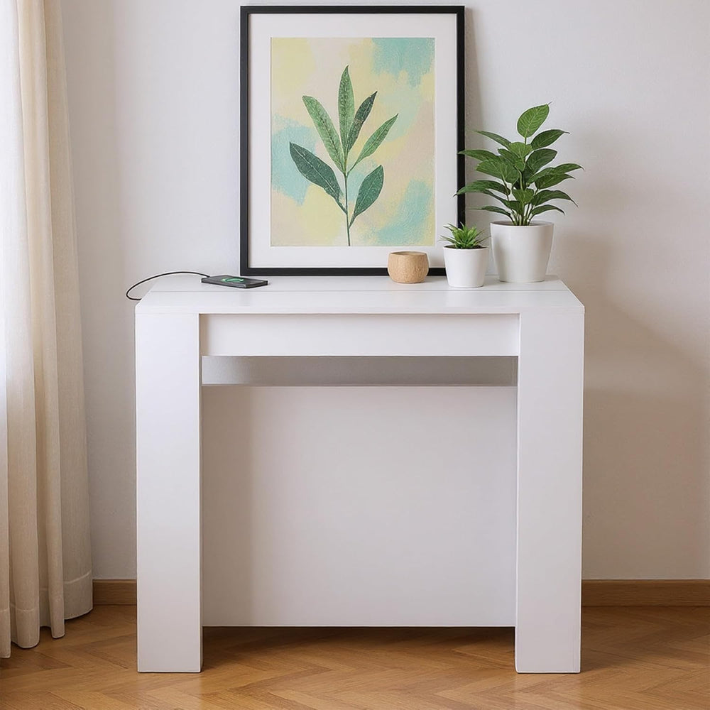 118.2" Modern Extendable Dining Table for 2 to 12 People with Outlet, Sp...