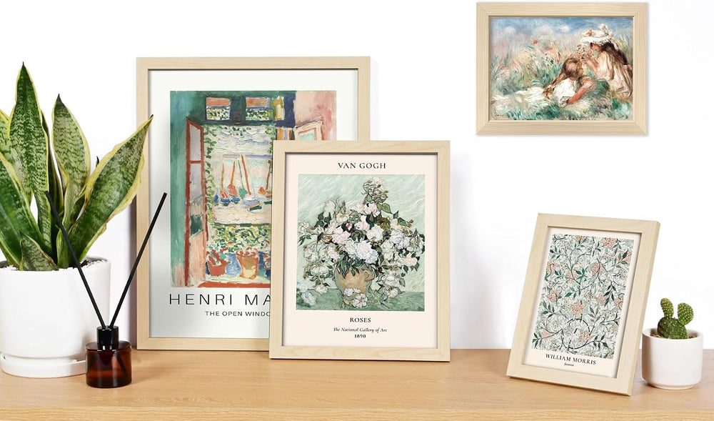 ANERZA 16 PCS Framed Sage Green Wall Art Decor, Matisse Wall Prints for Bedro...
