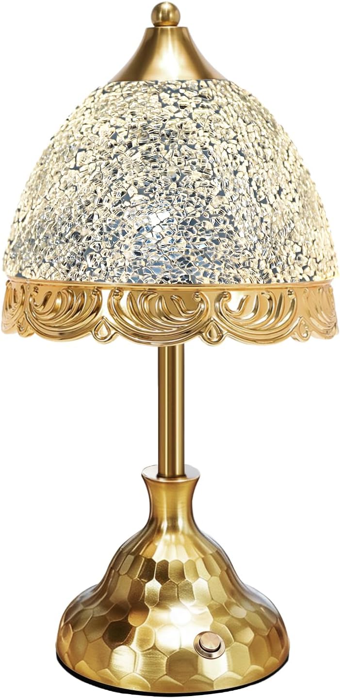 Rechargeable Mosaic Lamp,3600mAh Battery Operated,Cordless