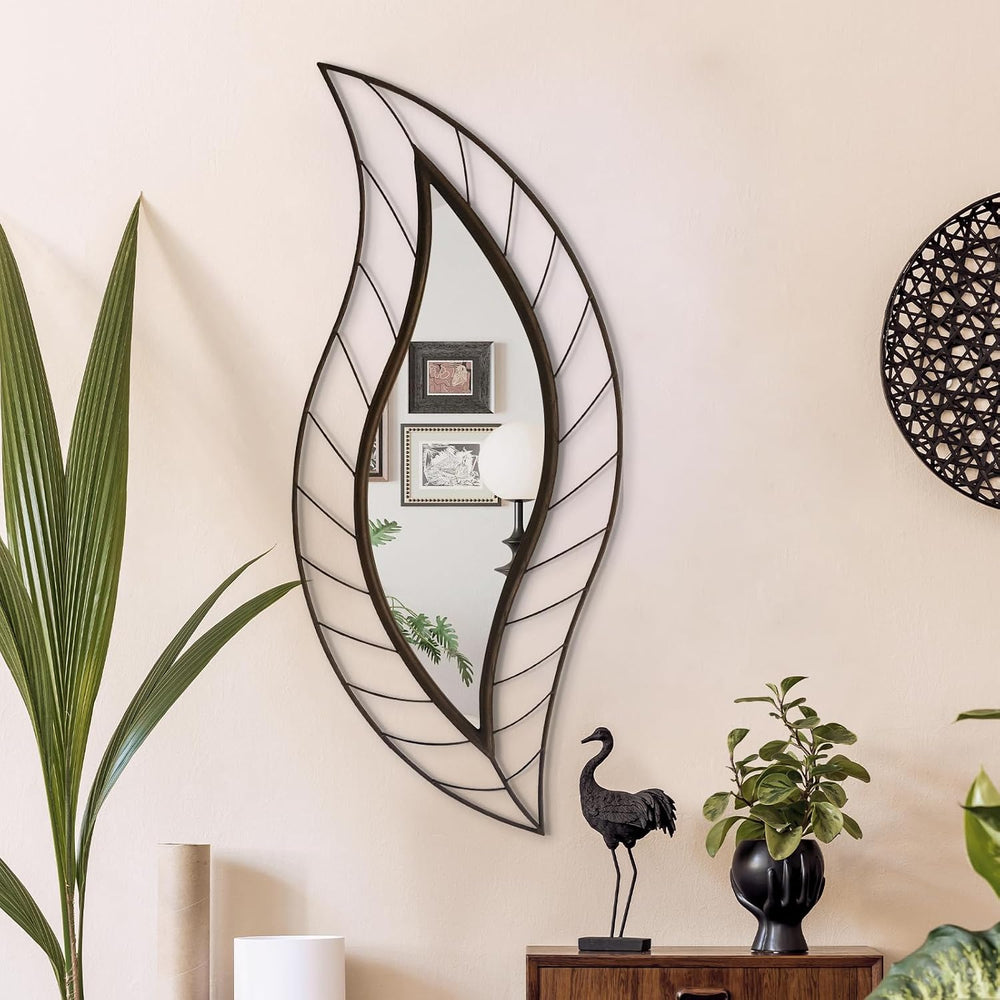 ironsmithn Rustic Mirrors for Wall, 45" x 18.5" Modern Mirror for V...